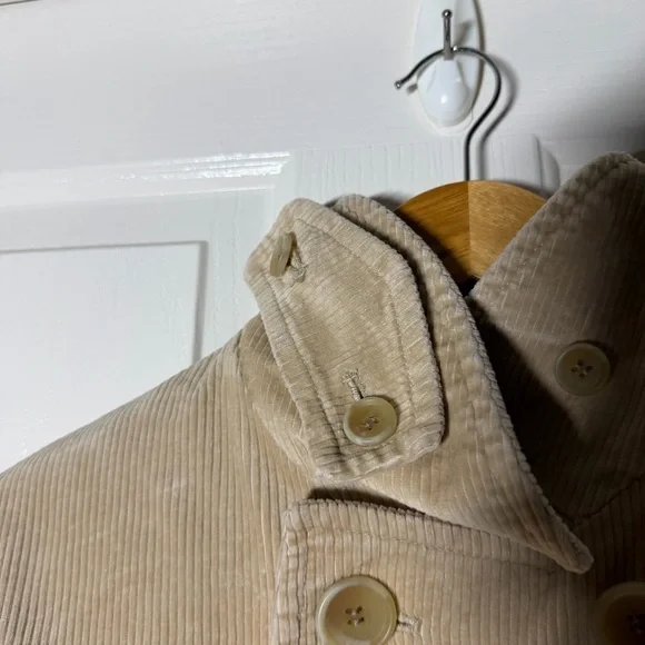 Uniqlo Ines de la Fressange Corduroy Double Breasted Pea Coat Jacket Medium - Picture 7 of 16